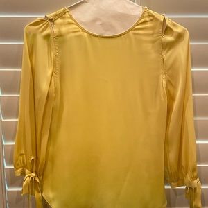 Elie Tahari Yellow silk blouse Size XS